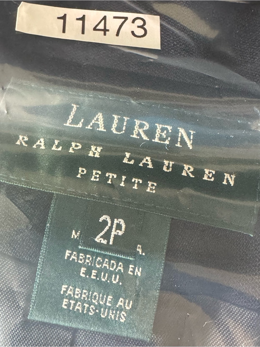 Vintage 90’s Lauren Ralph Lauren Navy 3D Crown Crest Wool Blazer Jacket Size 2P - Picture 13 of 13